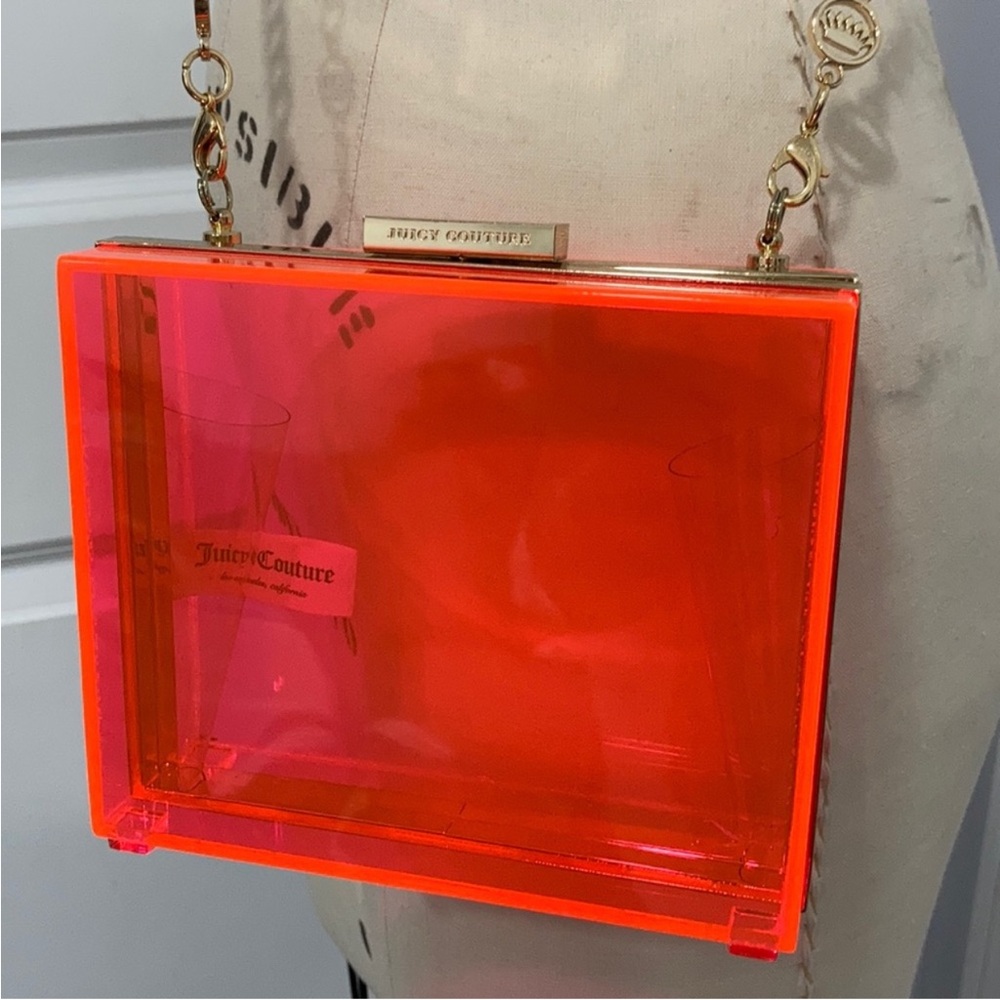 Juicy Couture Pink and Orange Crossbody Bag with Modern Design